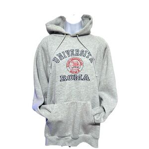 FM Italy Grey Universita Roma hoodie with red accents #streetwear